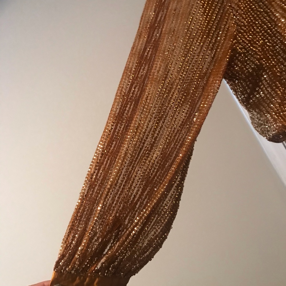 Mustard Sequined Dress - Picture 6 of 8